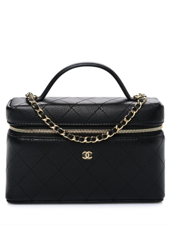 CHANEL Handbags - New in Box! Rare CHANEL CC SLIM VANITY CASE 26P QUILTED GOATSKIN Leather Fullset